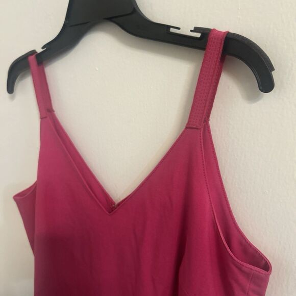 Worth New York Fuscia Wool Blend Slip Dress V-Neck Stretch Size 4 - Picture 13 of 16